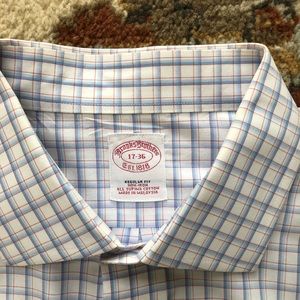 Brooke Brothers Dress Shirt 17/36 Long Sleeve